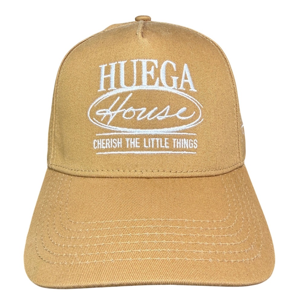 Huega House Snapback Hat Unisex OSFA Tan Cherish The Little Things Baseball Cap